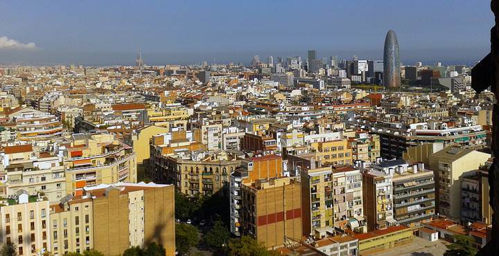 Aussichten ber die Stadt Barcelona