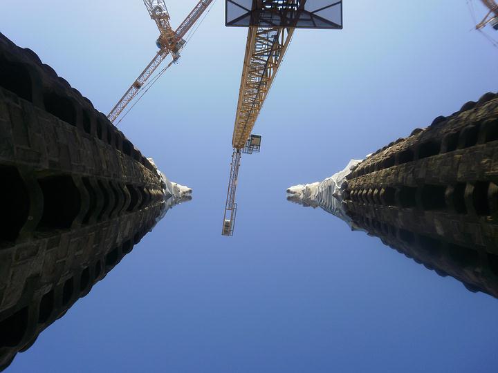 Trme der Sagrada Familia - unendliche Baustelle